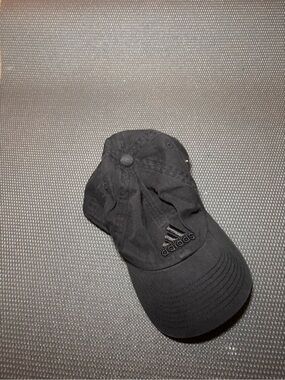 adidas Black Embroidered Logo Curved-Brim Cap